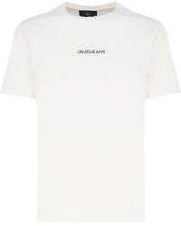 Liu Jo - Logo Printed Distressed T-Shirt - Lyst