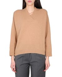 Alysi - V-neck Knitted Sweater - Lyst