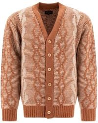 Beams Plus - Patterned Knit Cardigan - Lyst