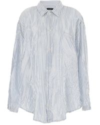 Balenciaga - Light And Striped Shirt - Lyst