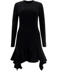 Givenchy - Asymmetrical Ruffled Long Sleeve Dress - Lyst