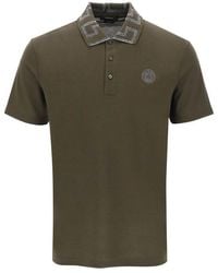Versace - Taylor Fit Polo Shirt With Greca Collar - Lyst