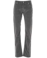 Jacob Cohen - Logo-Patch Mid-Rise Straight-Leg Pants - Lyst