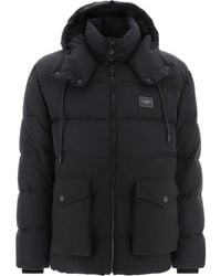 Dolce & Gabbana - Hooded Quilted Coat - Lyst