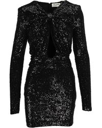 Saint Laurent Sequinned Dress - Black