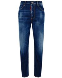 DSquared² - High Waisted Straight-leg Jeans - Lyst