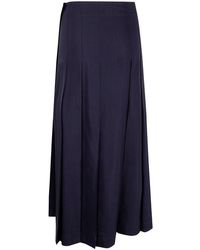 スカート PAROSH Women Long Skirts D621140PIMPY046 Blue P.A.R.O.S.H. Skirt - Blue - Women | D621140PIMPY046 | thebs.com