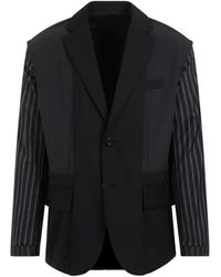 Sacai - Black Suiting Jacket - Lyst