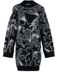 MSGM - Shooting Stars Intarsia Sweater-dress - Lyst