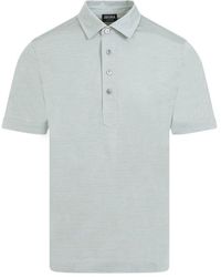 Zegna - Short-sleeved Straight-hem Polo Shirt - Lyst