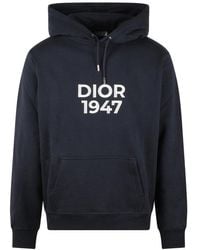 Dior - Logo Printed Drawstring Hoodie - Lyst