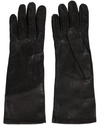 Burberry - Embossed Logo Leather Gloves - Lyst