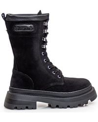 Chiara Ferragni - Round-Toe Lace-Up Boots - Lyst
