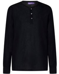 Ralph Lauren - Long Sleeved Button-detailed T-shirt - Lyst