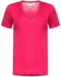 Étoile Isabel Marant V-neck Short-sleeved Top - Pink