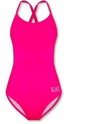 EA7 - One-Piece Swimsuit With Logo - Lyst