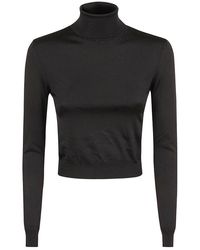 Ralph Lauren - Collection Roll-neck Cropped Knitted Jumper - Lyst