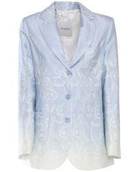ERMANNO FIRENZE - Macrame Printed Satin Blazer - Lyst