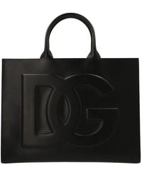 Dolce & Gabbana Leather 'dg Daily' Shopper Bag in White | Lyst Canada