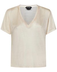 Tom Ford - V-neck Fine Knit T-shirt - Lyst