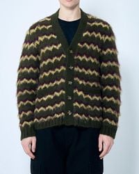 Brain Dead - Zig Zag Patterned Cardigan - Lyst