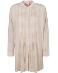 Aspesi - Pleat Detail Long Shirt Dress - Lyst