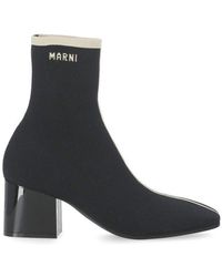 Marni - Mid Block Heel Ankle Boots - Lyst