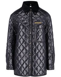 Burberry - Logo Quilted Jacket - Lyst