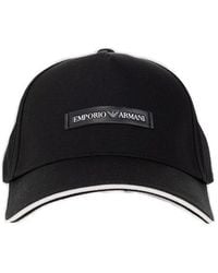 Emporio Armani - Logo-patch Curved Peak Baseball Cap - Lyst