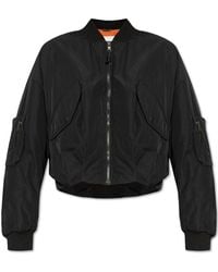 Lacoste - Embroidered Logo Bomber Jacket - Lyst