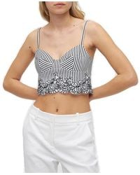 ERMANNO FIRENZE - Striped Cropped Top - Lyst