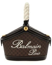 Balmain - Monogram Bucket Mini Tote Bag - Lyst