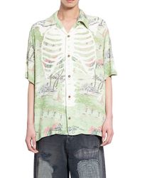 Kapital - Skeleton Printed Short Sleeved Shirt - Lyst