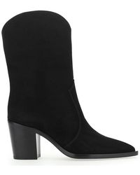 Gianvito Rossi - Denver Pointed-Toe Boots - Lyst