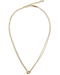 Ferragamo - Polished Finish Layered Necklace - Lyst