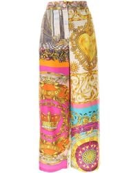 Moschino - Scarf Printed Twill Trousers - Lyst