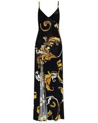 Versace Jeans Couture - Front Slit Maxi Dress - Lyst