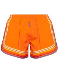 DSquared² - Striped Swim Shorts - Lyst