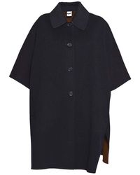 Aspesi - Armholes Straight Hem Cape - Lyst