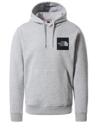 The North Face - Grey Fine Hoodie - Lyst