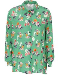 MSGM - Floral Shirt - Lyst