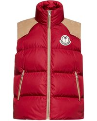 Moncler Genius Moncler X Palm Angels Logo Patch Padded Gilet - Red