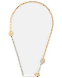 Versace - Logo-engraved Two-toned Necklace - Lyst