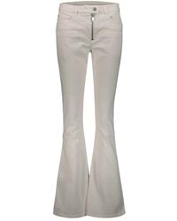 Courreges - Zipper White Denim Pants Clothing - Lyst