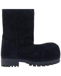 Balenciaga - Alaska Fur Low Boots - Lyst