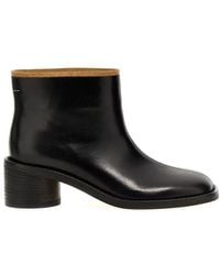 MM6 by Maison Martin Margiela - Square Toe Ankle Boots Boots, Ankle Boots - Lyst