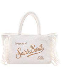 Mc2 Saint Barth - Logo Embroidered Top Handle Bag - Lyst