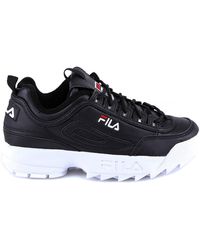 fila disruptor shiny black