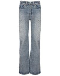 Balenciaga - All-over Hole Detailed Low Waist Jeans - Lyst
