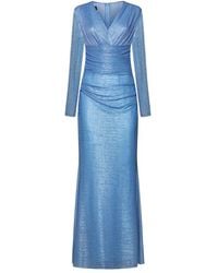 Talbot Runhof - Draped Maxi Dress - Lyst